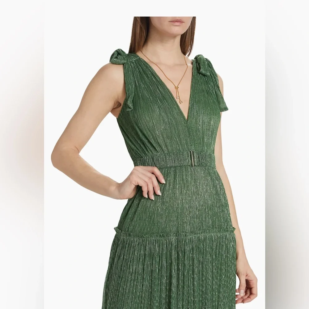 Sabina Musayev Helena Metallic Green Gown, size M - Picture 2 of 6